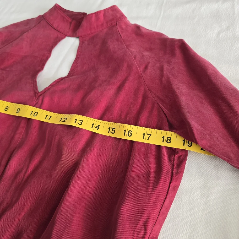 NWT Revolve Blaque Label Maroon Keyhole Mini Dress Small Mock Neck Long Sleeve - Picture 4 of 13